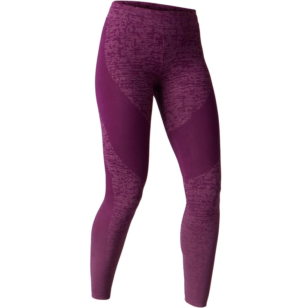 FIT+ 500 Women's Slim-Fit Stretching Leggings - Purple AOP