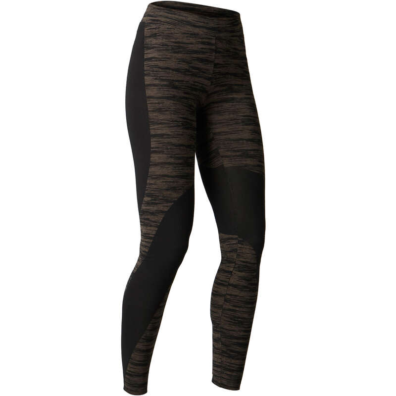 WOMAN T SHIRT LEGGING SHORT Fitness and Gym - FIT+ 500 Slim Gym Leggings NYAMBA - Gym Activewear