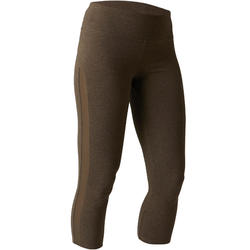 Legging 7/8 520 slim Gym Stretching femme kaki chiné