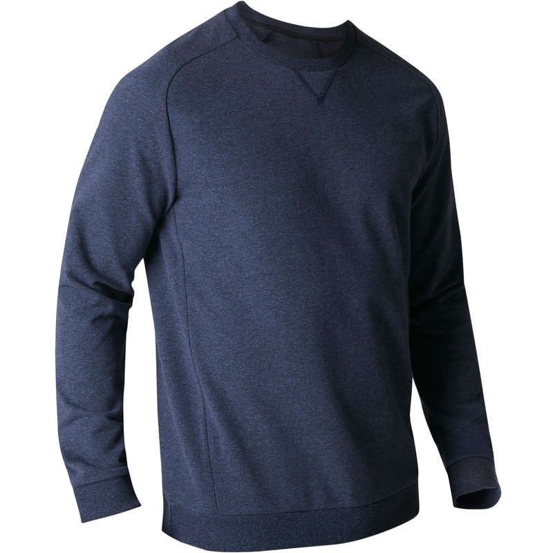 DOMYOS 500 Gym Stretching Sweatshirt - Blue | Decathlon