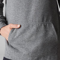 Sweat 900 capuche Gym Stretching homme gris clair