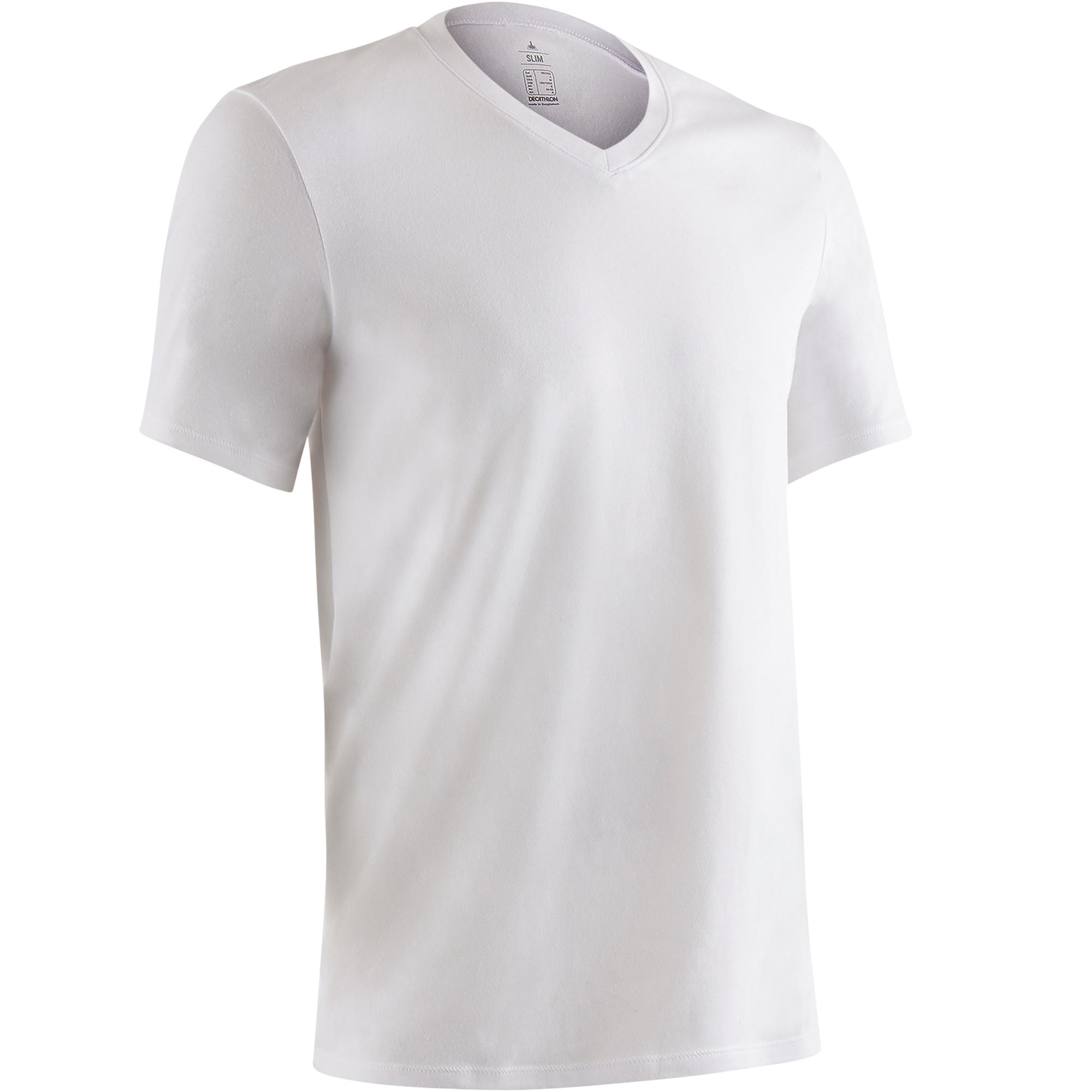Men's Slim-Fit V-Neck T-Shirt 500 