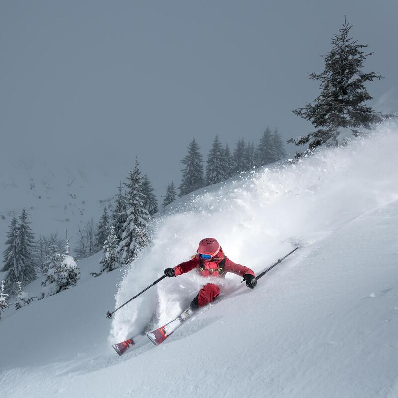 Pantalón de Esquí Nieve Mujer Wedze Ski FR900 2 Piezas Pantalón Térmico Burdeo