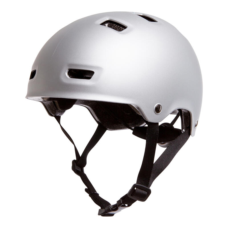 Helm voor inlineskaten skateboarden steppen MF500 grijs