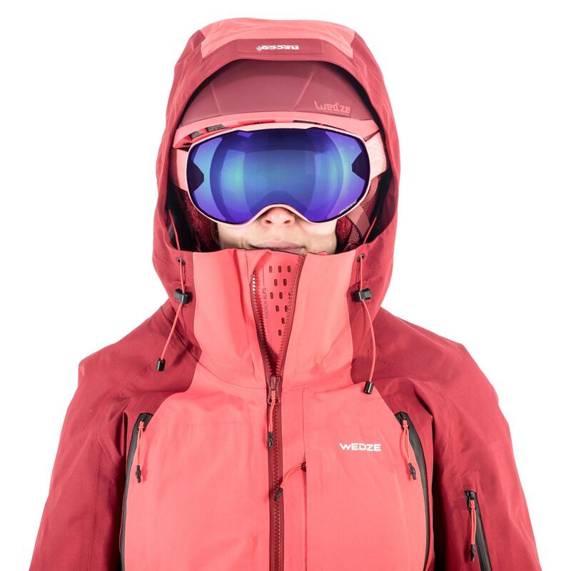 Veste de ski freeride femme FR900 bordeaux rose