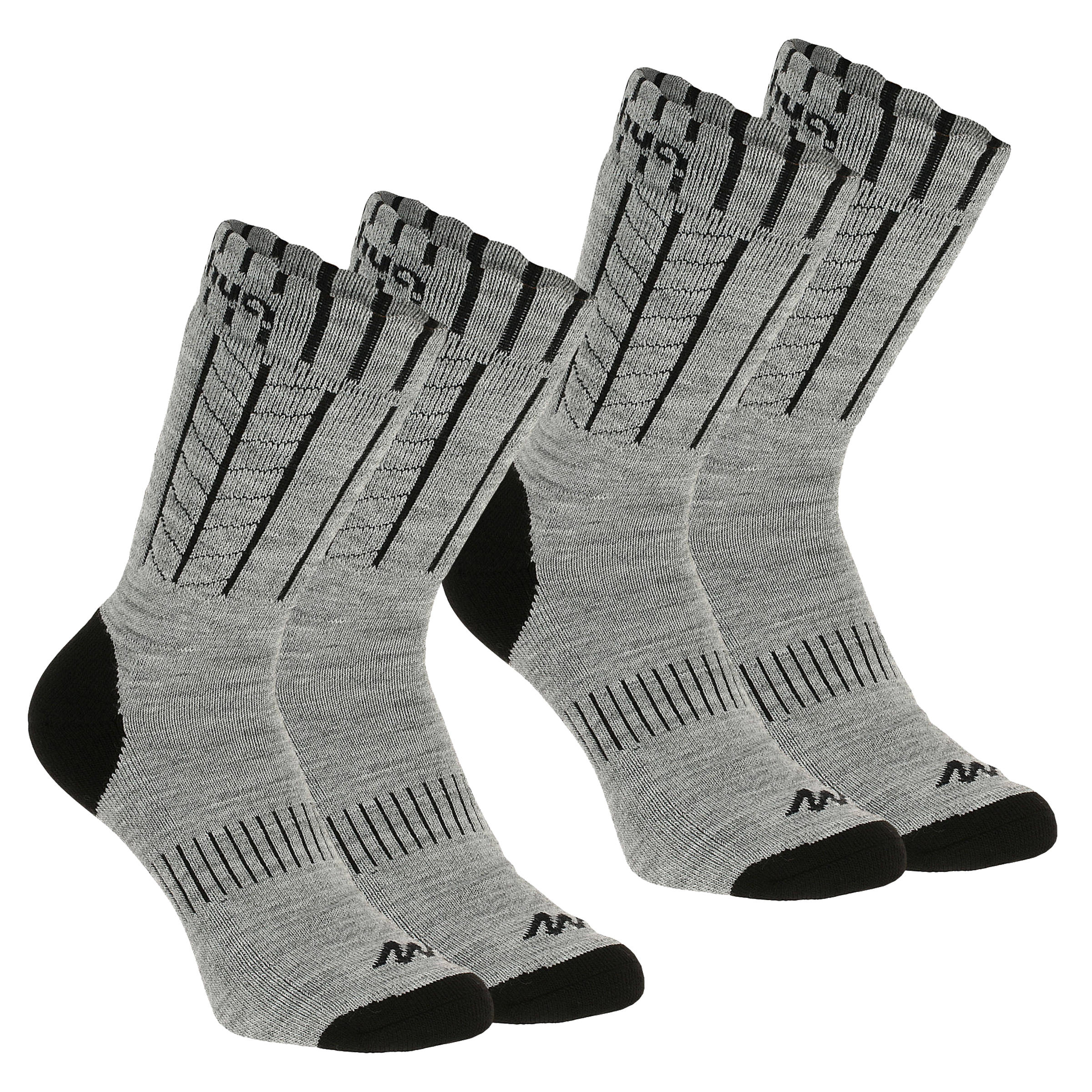 Chaussettes Chaudes De Randonnee Sh100 X Warm Mid Adulte X 2 Paires Quechua Decathlon