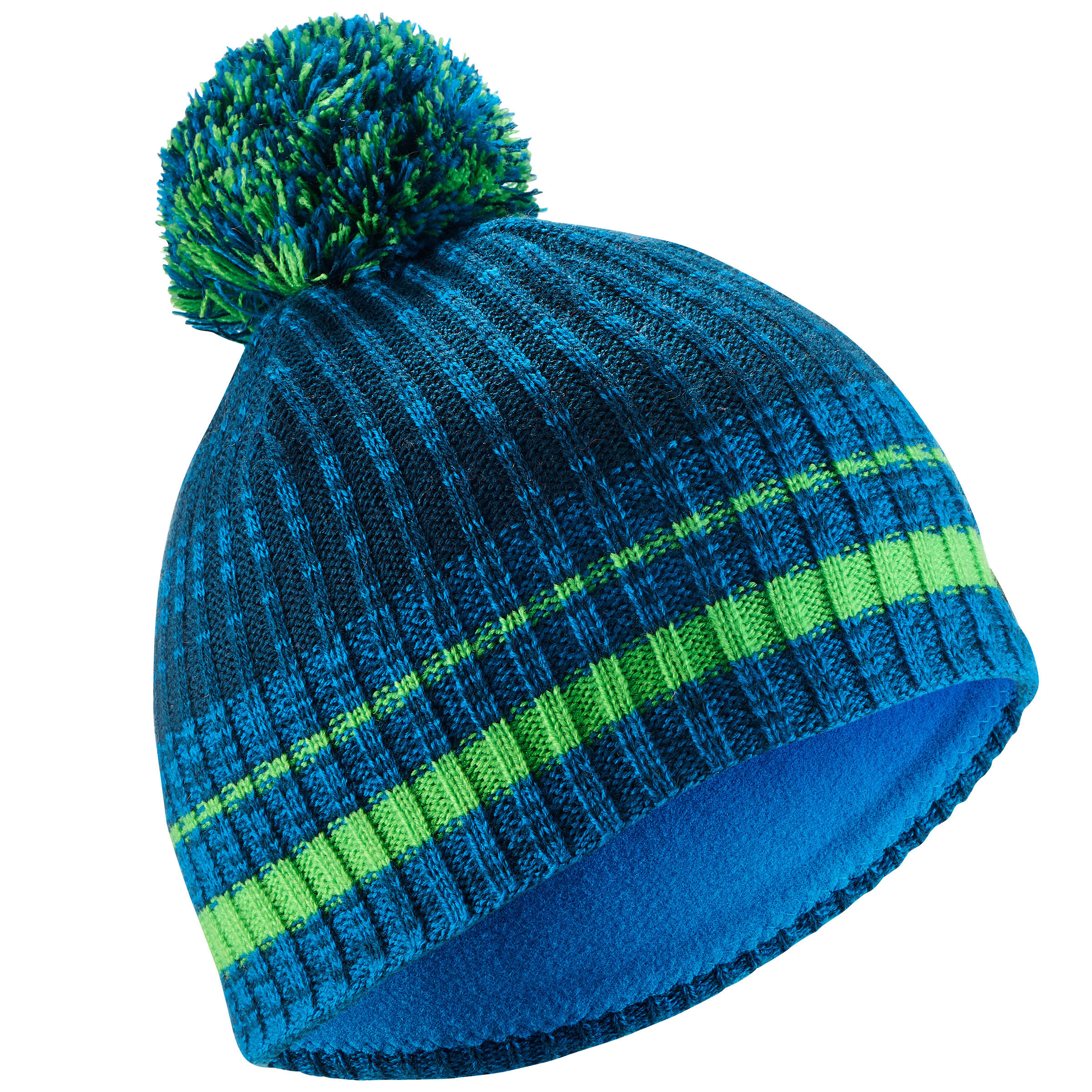 

Kids' Ski Hat Rib - Blue Green -  By WEDZE | Decathlon