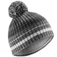 BONNET DE SKI ENFANT RIB BLANC GRIS