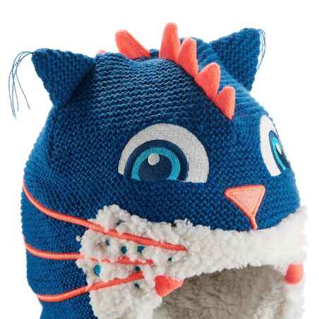 Kids’ Peruvian Ski Hat Monstercat - Blue