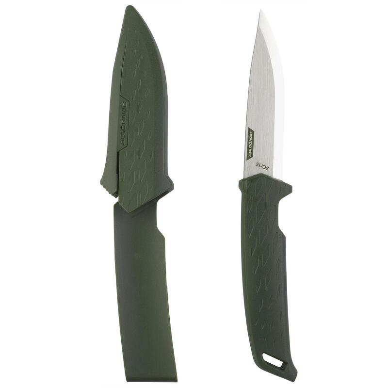 Couteau chasse 10cm fixe GRIP Vert sika 100