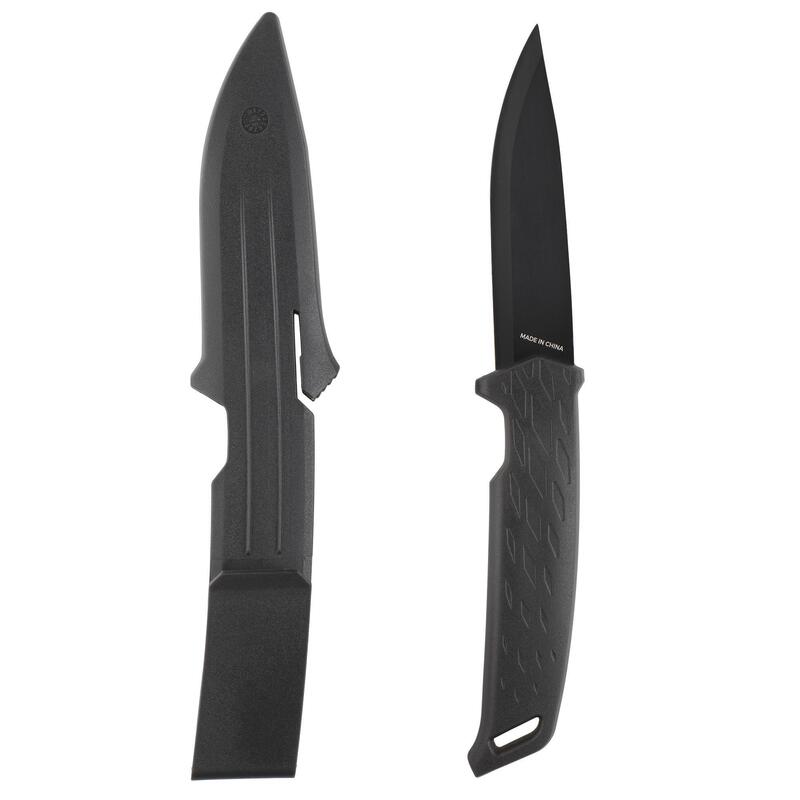 Cuchillo Caza Solognac SIKA 100 Hoja Fija 10 cm Mango negro