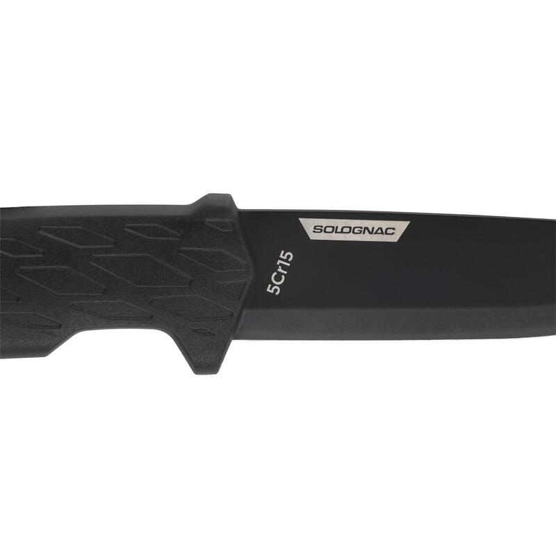 Cuchillo Caza Solognac SIKA 100 Hoja Fija 10 cm Mango negro