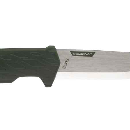 Fixed-blade hunting knife Sika 100 10cm - Green GRIP