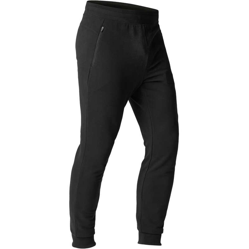 MAN GYM, PILATES COLD WEATHER APPAREL Clothing - 500 Slim-Fit Gym Bottoms DOMYOS - Clothing