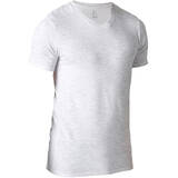 Men's Gym T-Shirt Slim Fit 500 - White