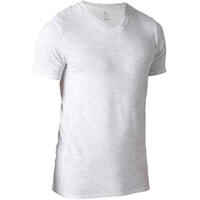 500 Slim-Fit V-Neck Pilates & Gentle Gym T-Shirt - White