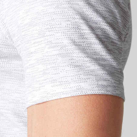 500 Slim-Fit V-Neck Pilates & Gentle Gym T-Shirt - White