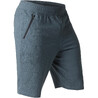 Men's Gym Shorts Long Slim-Fit Zip Pockets 520 - Blue AOP