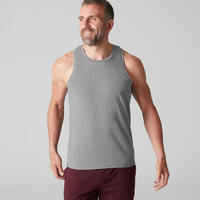 500 Pilates and Gentle Gym Tank Top - Mottled Light Grey