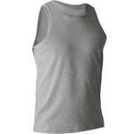 Nyamba Mouwloos herenshirt 500 voor gym en stretching regular fit gemêleerd