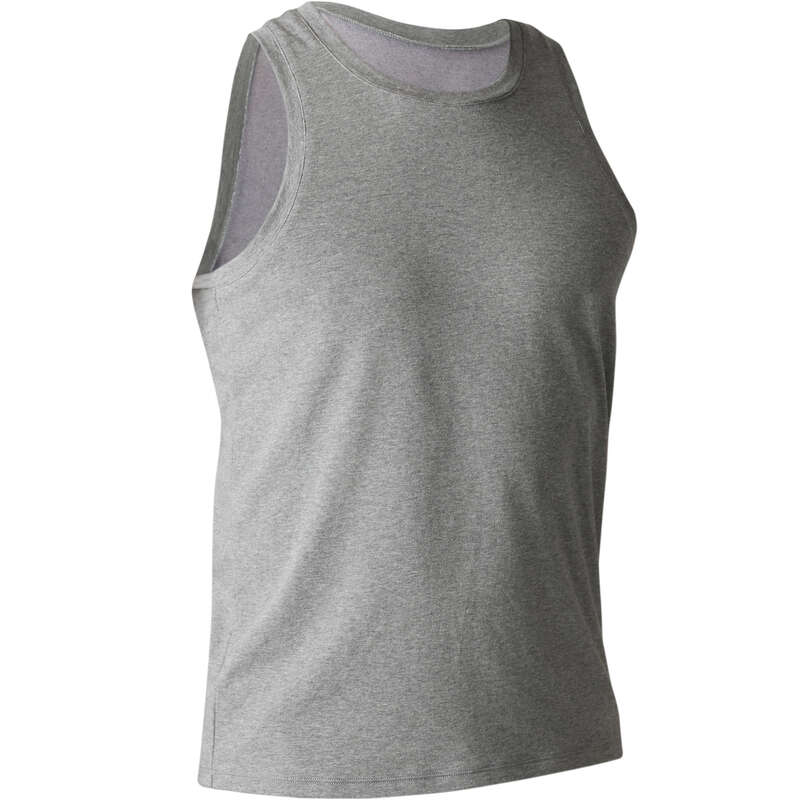MAN GYM, PILATES APPAREL Clothing - 500 Gym Tank - Mottled Lt Grey NYAMBA - Clothing