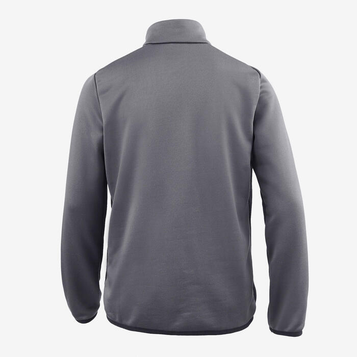 Sudadera Chándal Gimnasia Domyos S500 Con Cremallera Y Cuello Niño Burdeos Negro Domyos Decathlon