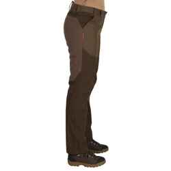 500 Women's Waterproof Hunting Trousers - Brown