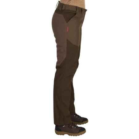 WOMEN’S WATERPROOF HUNTING TROUSERS BROWN 500
