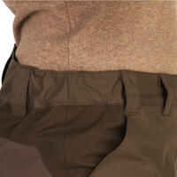 WOMEN’S WATERPROOF HUNTING TROUSERS BROWN 500