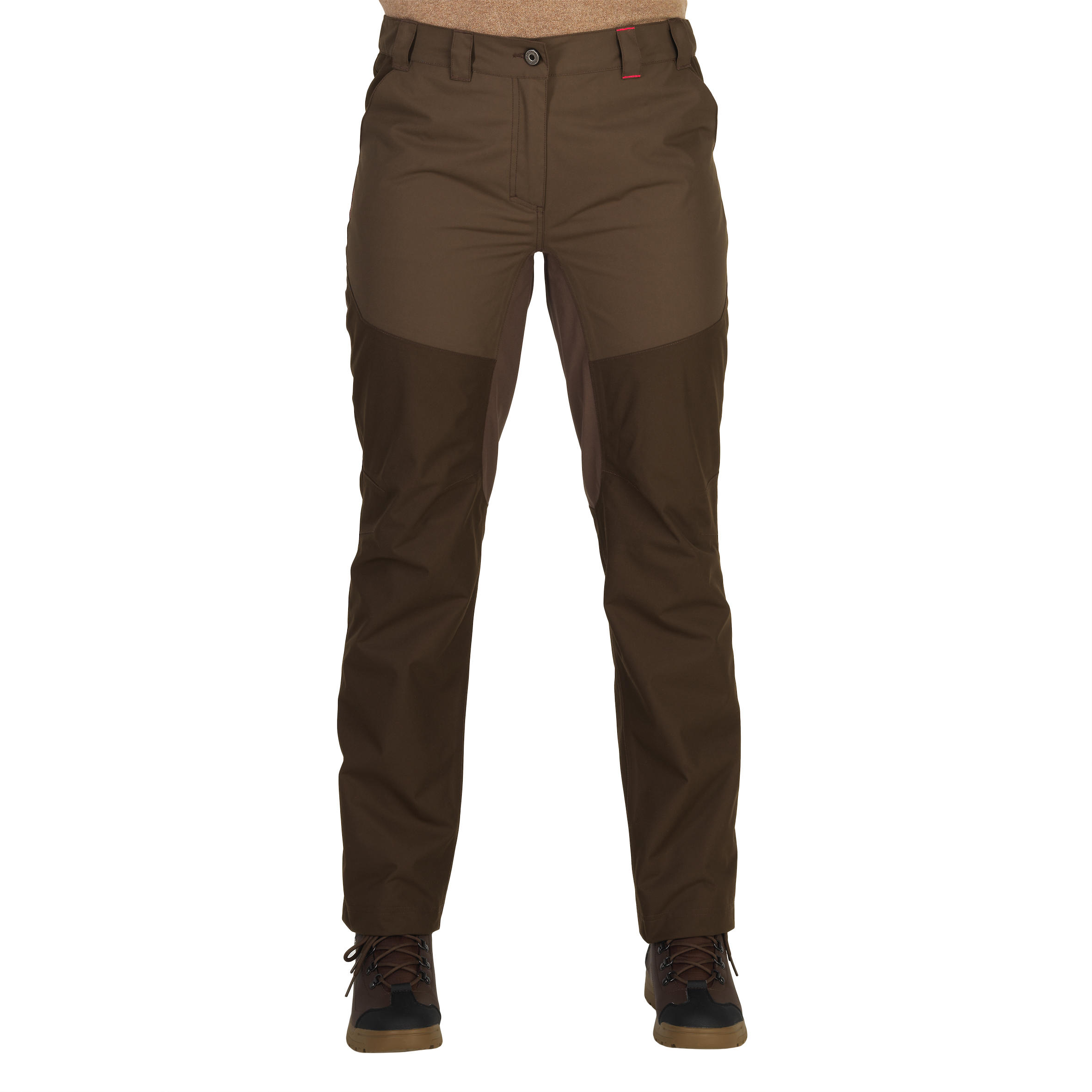 Pantalon De Caza Mujer Solognac 500 Impermeable Reforzado Marron