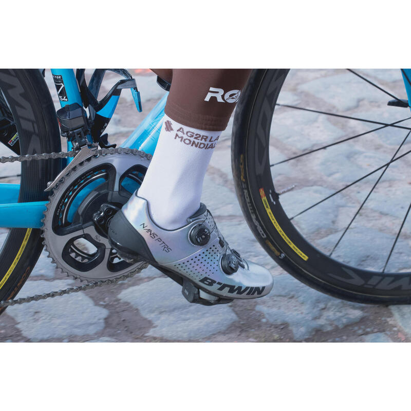 Calçado de bicicleta de estrada de competição VAN RYSEL cinzento iridescente