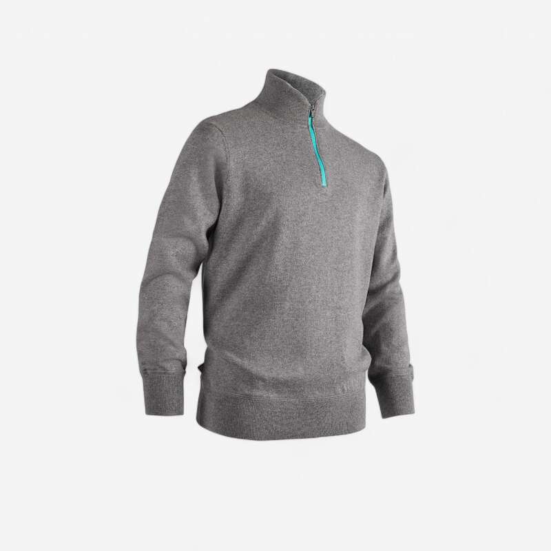 JUNIOR GOLF CLOTHING & SHOES Golf - Kid's Cold-Weather Golf Windproof Pullover - Grey INESIS - Golf Clothing