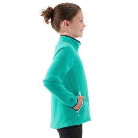 Kids' Hiking Fleece Jacket MH150 - Turquoise