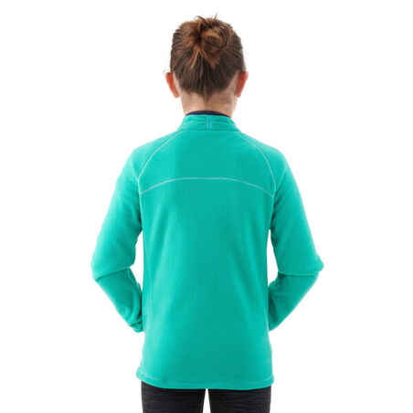 Kids' Hiking Fleece Jacket MH150 - Turquoise