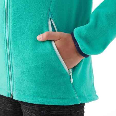 Kids' Hiking Fleece Jacket MH150 - Turquoise