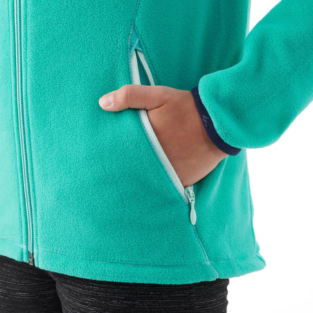 Veste polaire randonnée enfant MH150 turquoise