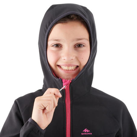 Куртка MH550 для туризму, для дітей 7-15 років - Рожева