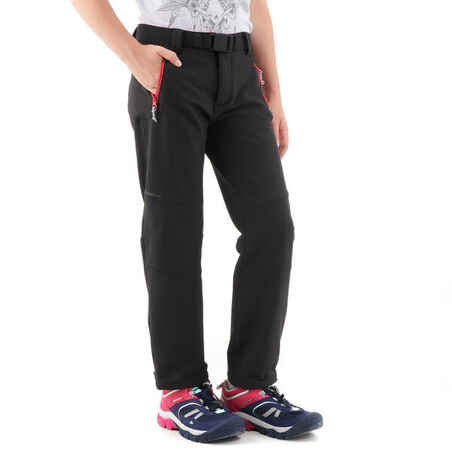 MH550 Children's Hiking Trousers - Black