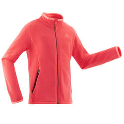 Kids Age 7-15 Hiking Fleece Jacket MH150 - Coral