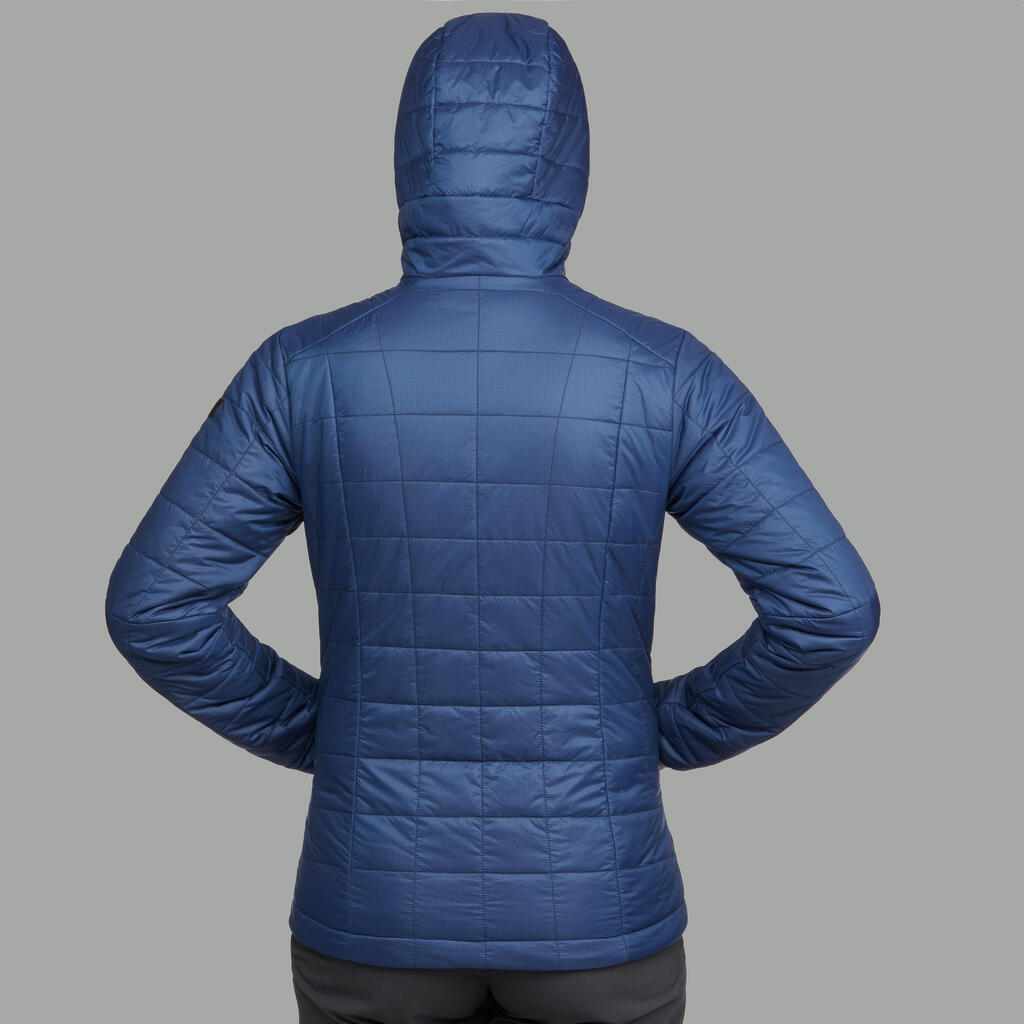 CHAQUETA TREKKING MUJER TREK100 AZUL