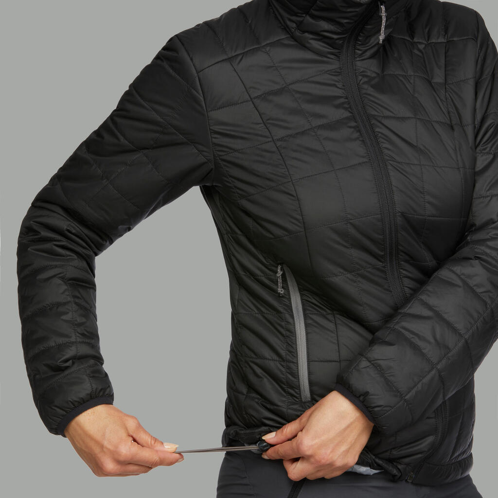 Wattierte Jacke Trek 100 Kapuze Damen grün