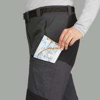 Pantalon de trek montagne - TREK 500 gris foncé Femme