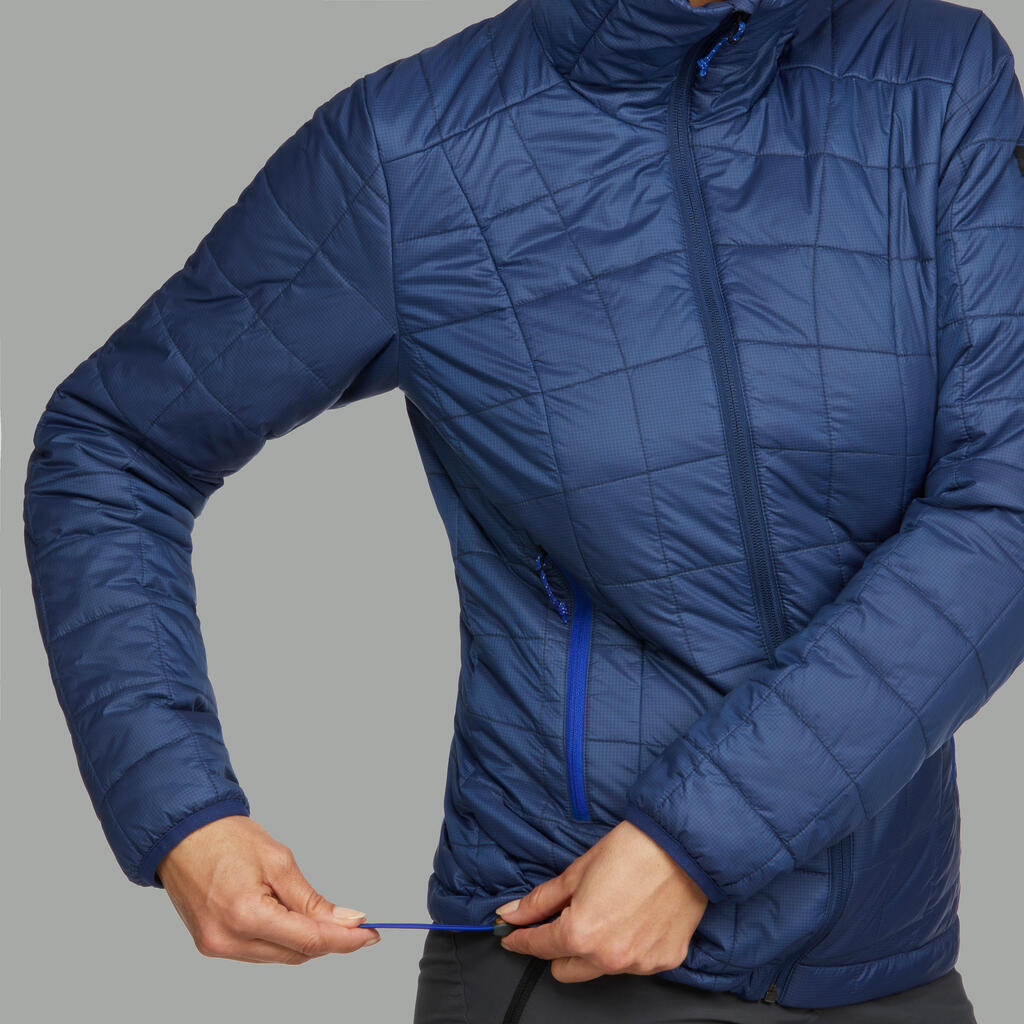 CHAQUETA TREKKING MUJER TREK100 AZUL