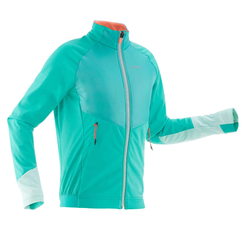 JUNIOR CROSS COUNTRY SKI CLOTHING Cross-Country Skiing - Xc s 550 girls' warm jkt blue INOVIK - Cross-Country Skiing
