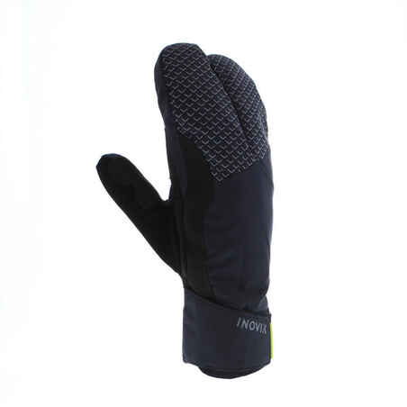 Črne rokavice za tek na smučeh X-WARM 550 za otroke