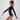 Girls' Artistic Gymnastics Long-Sleeved Leotard - Black/Rhinestones