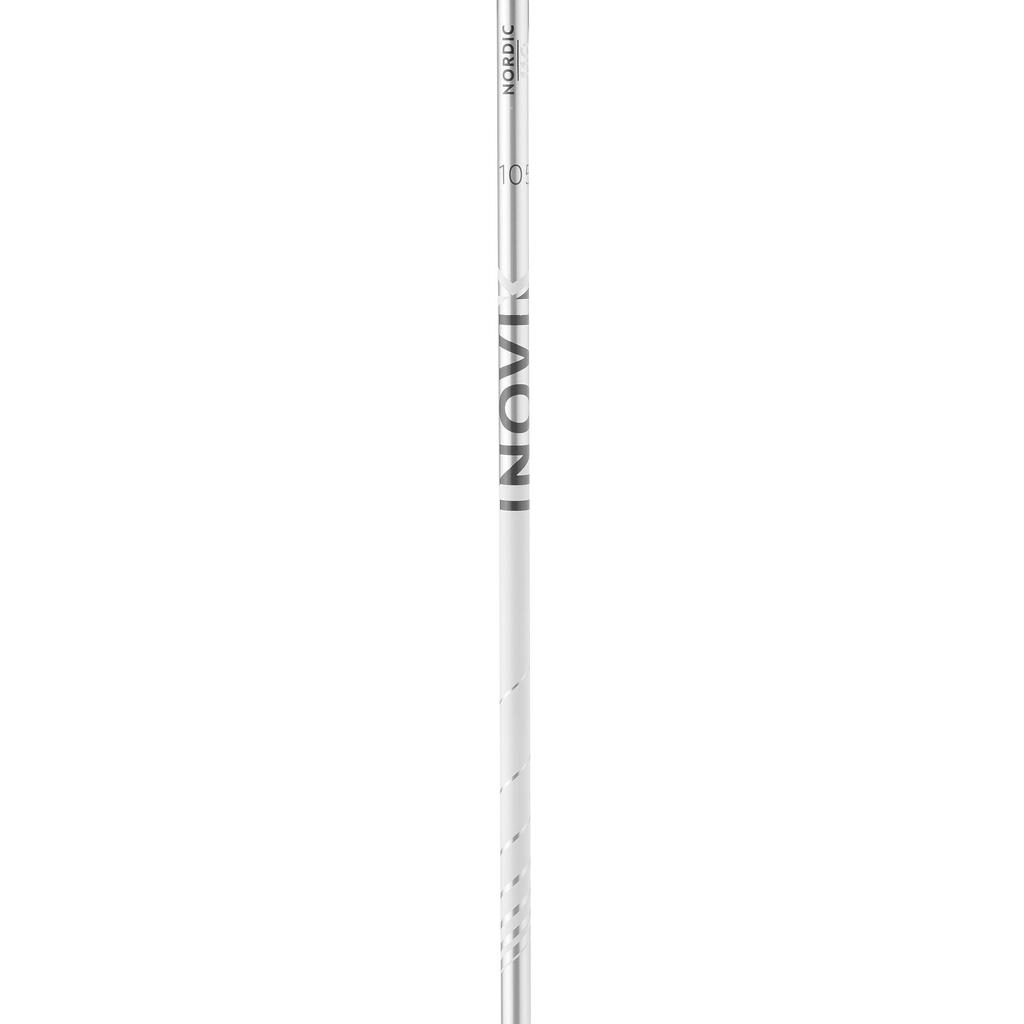 Kids’ aluminium cross-country skiing poles 120 - White