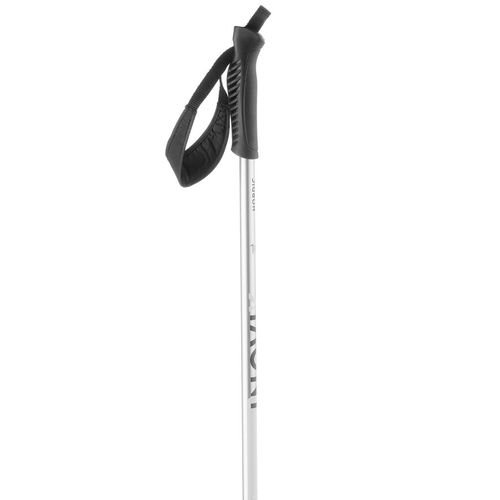 Kids’ aluminium cross-country skiing poles 120 - White