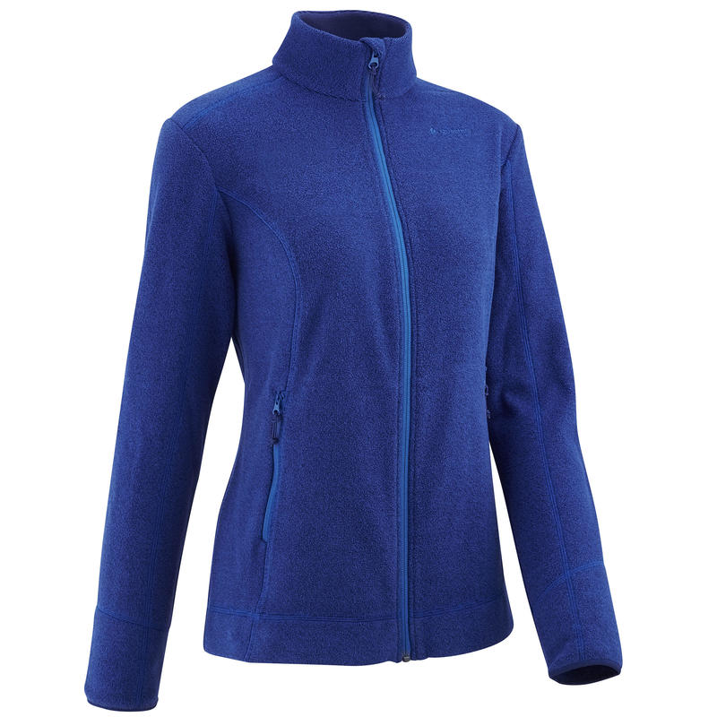 MH120 Women's Mountain Hiking Fleece Jacket Blue