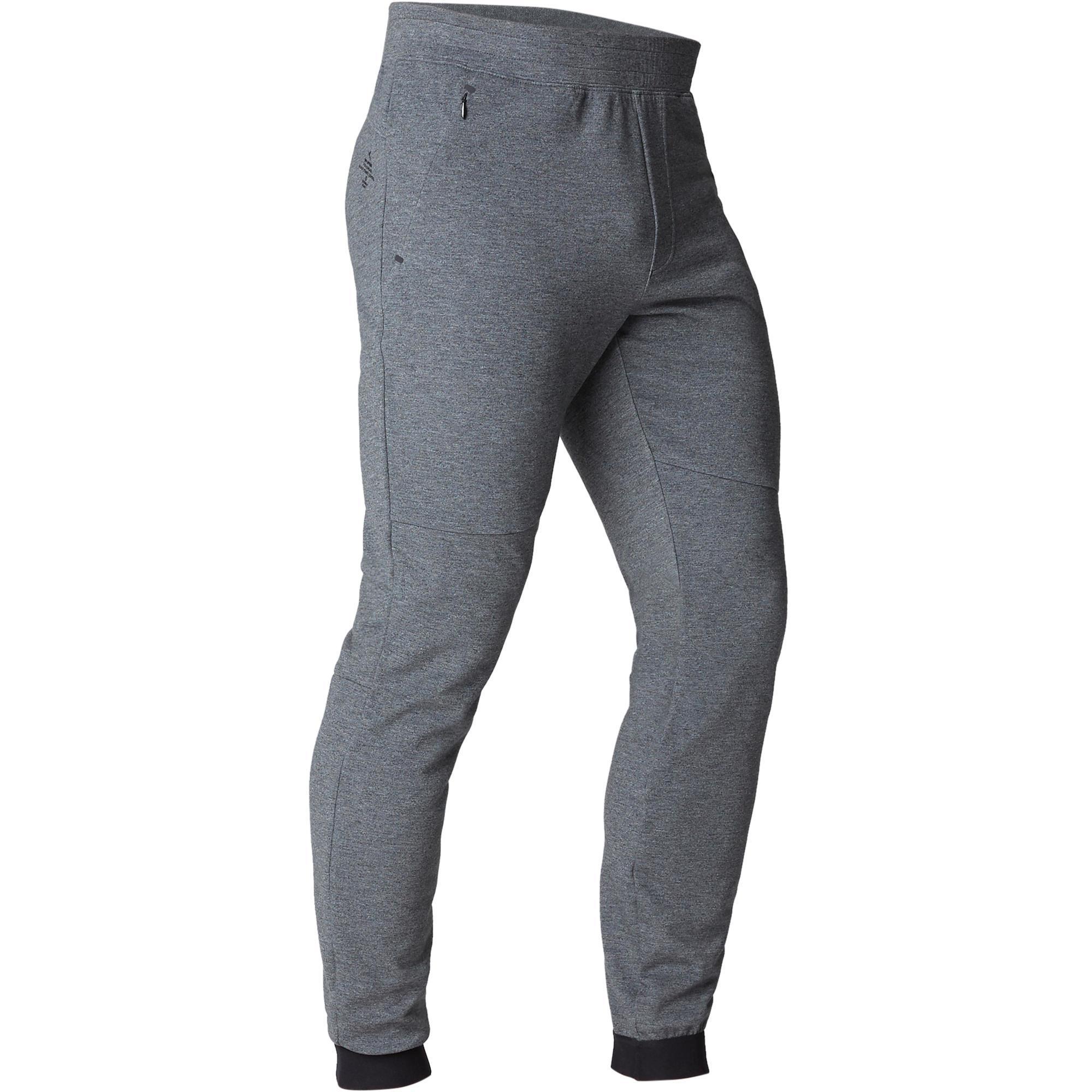 560 Gym Esneme Esofman Alti Erkek Koyu Gri Domyos By Decathlon
